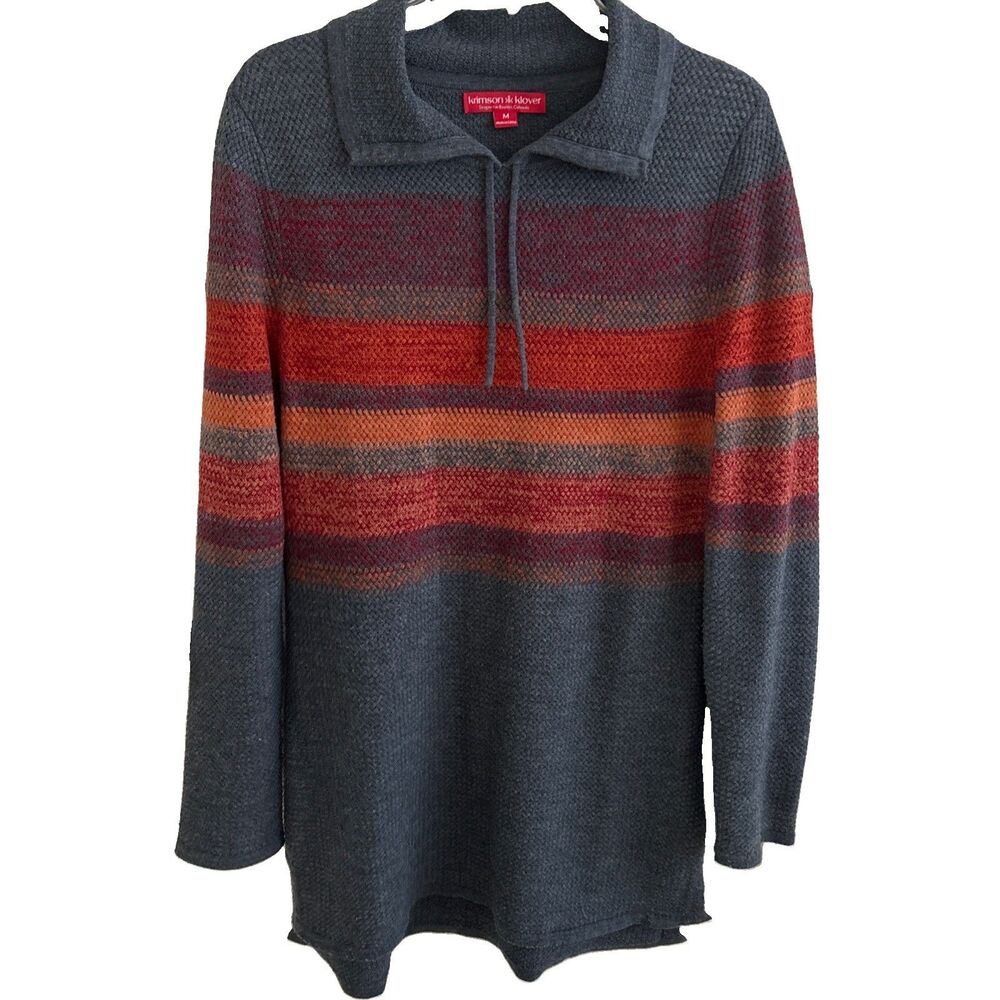 VGUC Krimson Klover Everlasting Sweater Tunic Merino Wool Womens Gray Med